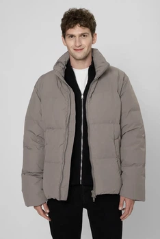 Чоловічий сірий пуховик PRPY XL PMOUTSKF0020