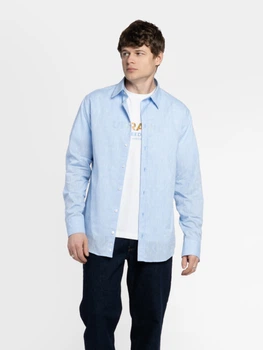 Сорочка чоловіча блакитна льняна Arber LINEN SHIRT 1 45 зріст 6 блакитний (M05.11.23.621)