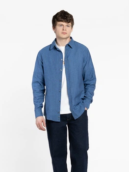 Сорочка чоловіча синя 100% бавовна Arber LINEN SHIRT 1 40 зріст 4 синій (M05.10.06.611)