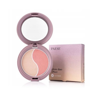 PAESE Контурна палітра 2в1 Хайлайтер+рум'яна Nanorevit Glow Duo Effect Blush + Highlighter