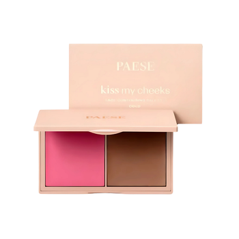 PAESE Контурна палітра 2в1 Рум'яна+бронзер Kiss my cheeks creamy COLD