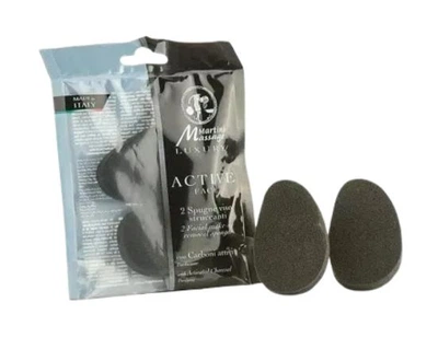 Спонж для очищення MARTINI SPA Face Pads з активованим вугіллям, 2 шт