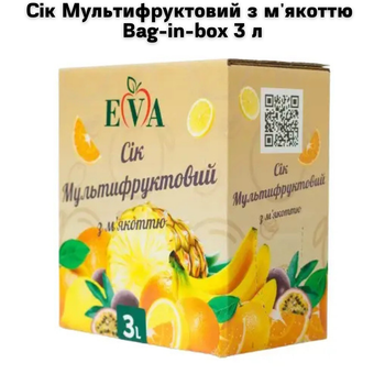 Сок Мультифруктовый с мякотью Bag-in-box 3 л