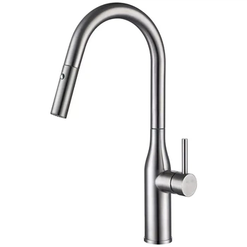 Смеситель для кухни Gappo G4398-45 с выдвижным изливом, сатин