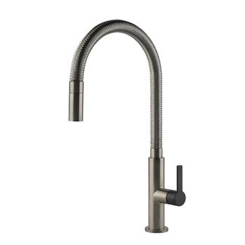 Кухонный смеситель Gessi Mesh с гибким изливом, сталь (60003599)