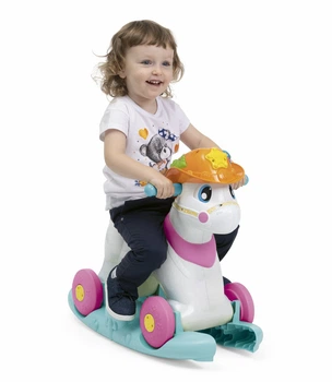 Interaktywny konik na biegunach Chicco Miss Baby Rodeo 2 w 1 (641181) (8058664158959)