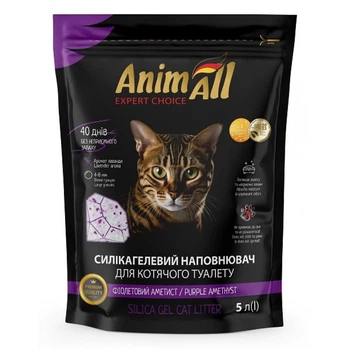 Наповнювач AnimAll з ароматом лаванди Фіолетовий Аметист 5л Преміум силікагель