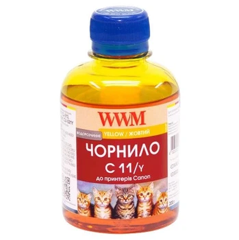 Чернила WWM Canon CL-511/513/441, CLI-426Y/521Y, Yellow, 200 мл, водорастворимые (C11/Y)