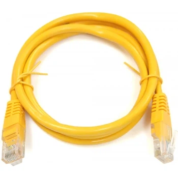 Патч-корд 0.5 м, UTP, Yellow, Kingda, Cat.5e, Cu, PVC (PAUT3050-CU-YL)