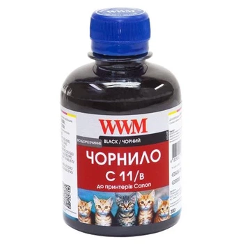 Чернила WWM Canon CLI-426Bk/521Bk, Black, 200 мл, водорастворимые (C11/B)