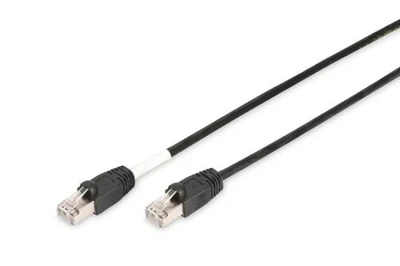 Патч-корд 1 м, S/FTP, Black, Digitus, Cat.6, Cu, FRPE (DK-1644-010/BL-OD)