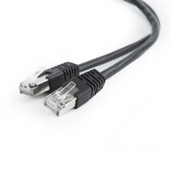 Патч-корд 0.5 м, FTP, Black, Cablexpert, Cat.5e, CCA, PVC (PP22-0.5M/BK)