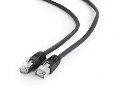 Патч-корд 0.5 м, FTP, Black, Cablexpert, Cat.6, CCA, PVC (PP6-0.5M/BK)