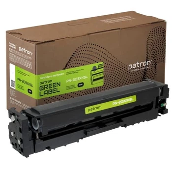 Картридж HP 203X (CF540X), Black, Patron Green (PN-203XKGL)