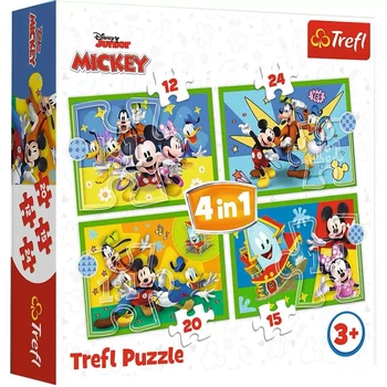 Пазли Trefl Міккі та друзі 4в1 (34616)
