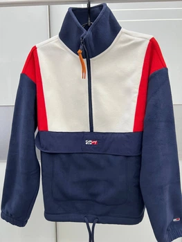 Жіноча флісова кофта Tommy Hilfiger на блискавці з коміром-стійкою розмір М