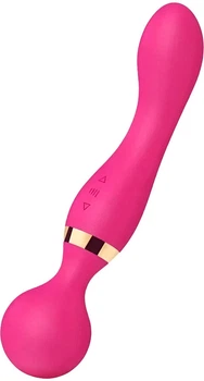 Двойной вибратор для женщин Double Vibrating Massage Stick 360 Гибкий с независимым управлением Водонепроницаемый 20 режимов Розовый (4821100001002)
