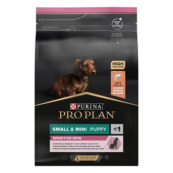 Сухий корм для цуценят дрібних порід із чутливою шкірою Purina Pro Plan Small & Mini Puppy Sensitive з лососем 3 кг 12272619