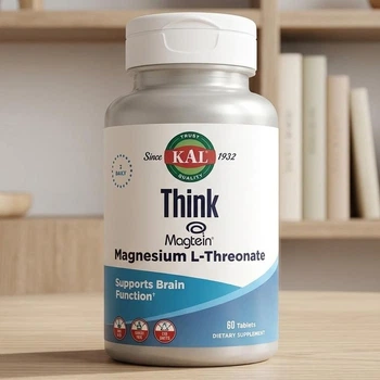 Магній L-треонат для покращення роботи мозку Magnesium L-Threonate Think KAL 1000 мг 60 таблеток