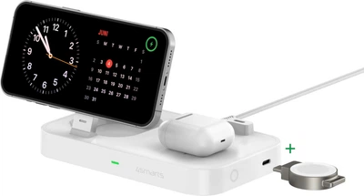 Зарядна станція 4smarts Qi2 Charging Station Trident with Charger for Apple Watch White (4252011911158)