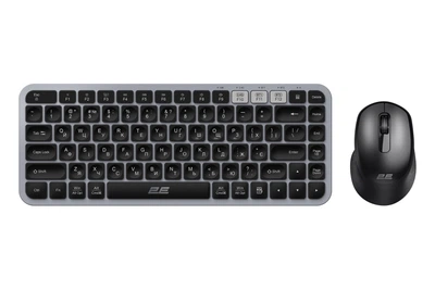 Комплект беспроводная клавиатура и мышь 2E MK-430 Grey-Black WL/BT, EN/UK