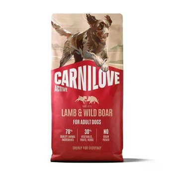 Сухой беззерновой корм для взрослых собак всех пород Carnilove Dog Active Adult с ягненком и диким кабаном 12 кг (173681)
