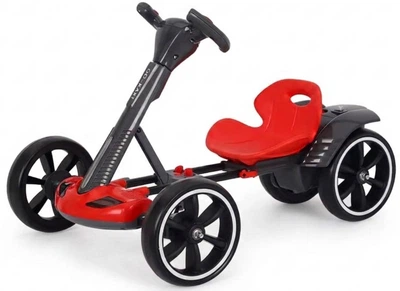 Детский складной электромобиль Go-Kart с аккумулятором и пультом электрокар Красный
