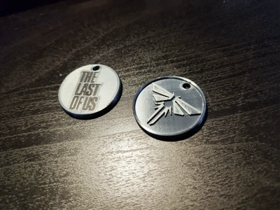 Набір брелоків The Last of Us жетон Світлячків та логотип гри. Aivory
