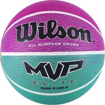 Баскетбольный мяч Wilson MVP ELITE розово-бирюзовый Размер 6 WTB1463XB06