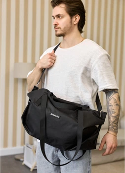 Мужская спортивная тканевая сумка SAMBAG Черная (54960502236)