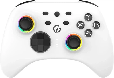 Геймпад GamePro GPX13W 2.4G/BT 5.1/USB/PC/iOS/Android RGB White (GPX13W) UA