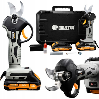 Аккумуляторный секатор Majster PRO 800Вт для сада 25мм