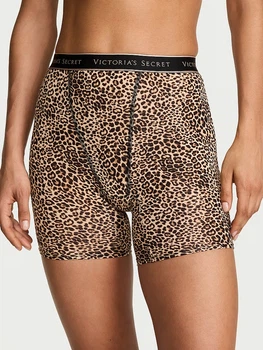Трусики Victoria's Secret Cotton Logo Cotton High-Waist Boxer Brief М Леопардовий (27250214)