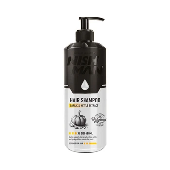 Шампунь для волосся Nishman Garlic & Nettle Shampoo (з екстрактом часнику та кропиви), 480 мл