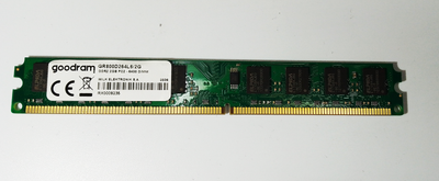 Оперативная пам'ять для комп'ютера GoodRam 2GB DDR2 800 MHz Green (GR800D264L6/2G) Б/В