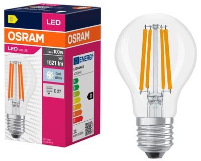 Світлодіодна лампа Osram LED Value Filament A100 11W 1521Lm 4000K E27 (4058075439597)