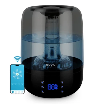 Ультразвуковой увлажнитель воздуха Evoair LUNO Smart Wi-Fi Black/Gray (2.5 л, 150 мл/ч, Гигростат, Ночной режим)