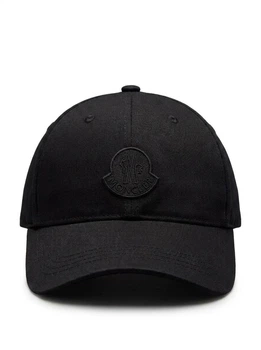 Кепка мужская чёрная с вышитым логотипом Moncler