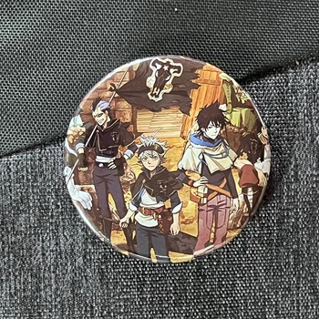 Значок аниме Черный Клевер Black Clover, диаметр 58 мм (ZNBLC 0012)