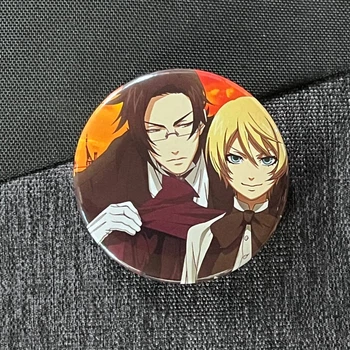 Значок аниме Темный Дворецкий Black Butler, диаметр 58 мм (ZNBLB 0004)