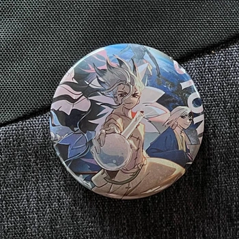 Значок аніме Лікар Стоун Dr. Stone, діаметр 58 мм, (ZNDRS 0003)