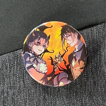 Значок аниме Темный Дворецкий Black Butler, диаметр 58 мм (ZNBLB 0005)