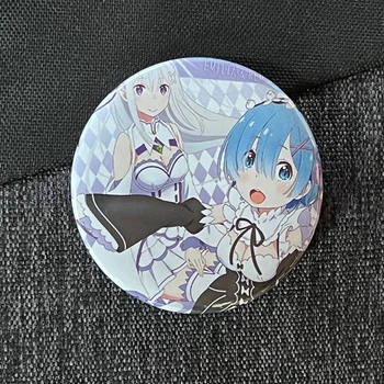 Значок аниме Жизнь с нуля Re:Zero, диаметр 58 мм (ZNRZR 0018)