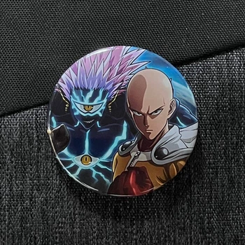Значок аніме ВанПанчМен - One Punch Man, діаметр 58 мм, (ZNOPM 0017)