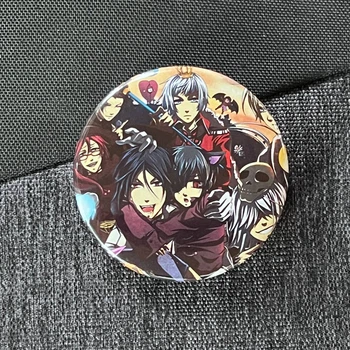Значок аниме Темный Дворецкий Black Butler, диаметр 58 мм (ZNBLB 0003)