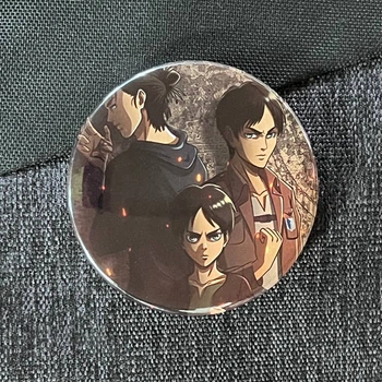 Значок аниме Атака титанов Attack on Titan, диаметр 58 мм (ZNAT 0007)