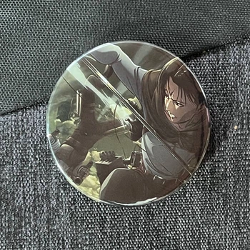 Значок аніме Атака титанів Attack on Titan, діаметр 58 мм, (ZNAT 0014)