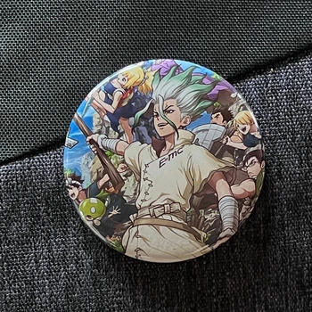 Значок аніме Лікар Стоун Dr. Stone, діаметр 58 мм, (ZNDRS 0004)