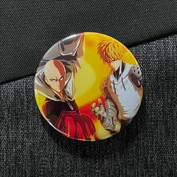 Значок аніме ВанПанчМен - One Punch Man, діаметр 58 мм, (ZNOPM 0022)