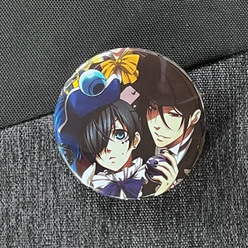 Значок аниме Темный Дворецкий Black Butler, диаметр 58 мм (ZNBLB 0007)